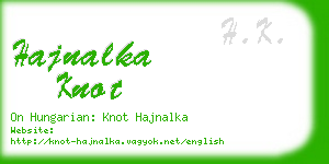 hajnalka knot business card